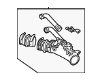 2560981300 - Engine: Rear Duct for Mercedes-Benz Image