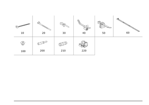 Loom Ties, Cable Mounting Parts and Grommets for 2010 Mercedes-Benz R350 #0