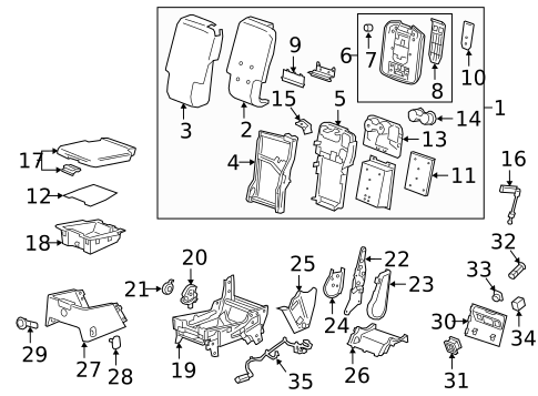Front Seat Components for 2022 Chevrolet Silverado 1500 LTD #0