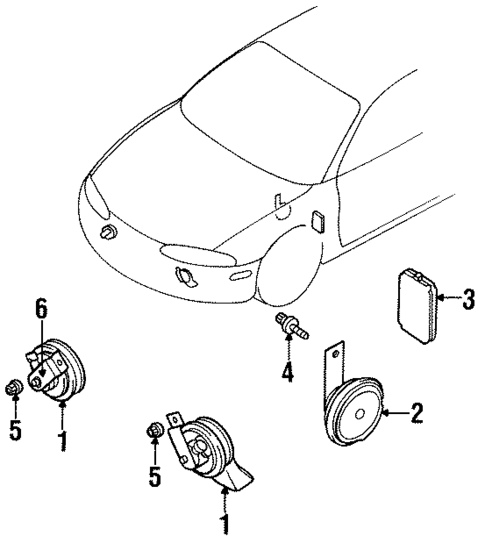 Horn for 1998 Dodge Avenger #0