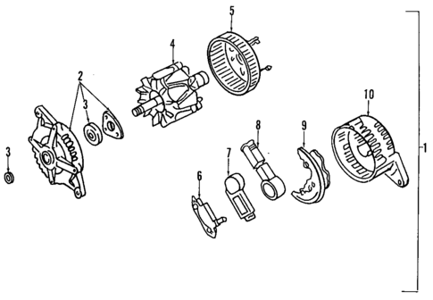 Alternator for 1994 Honda Passport #0