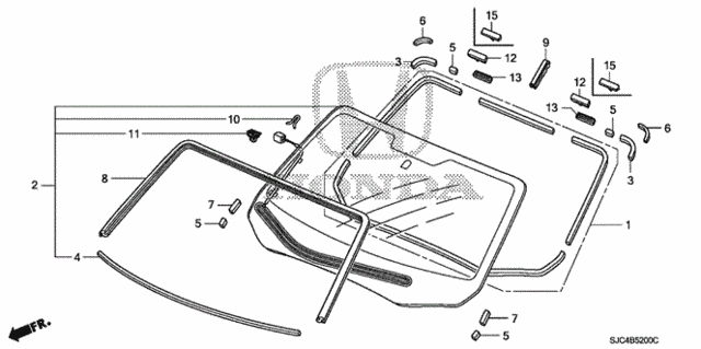 Front Windshield for 2012 Honda Ridgeline #0