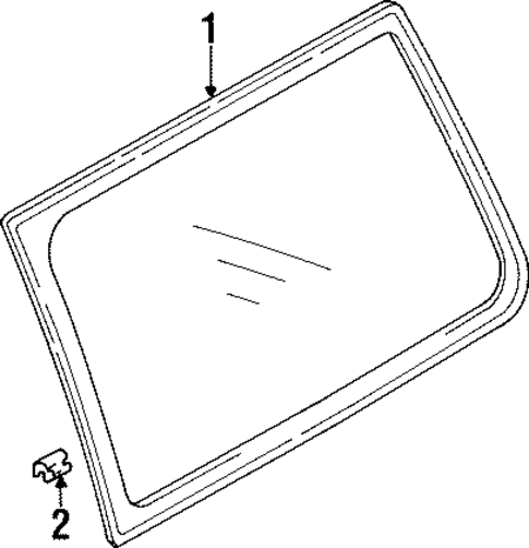 Glass & Hardware for 1996 Mitsubishi Montero #1
