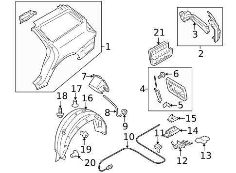 Quarter Panel & Components for 2009 Subaru Outback #0