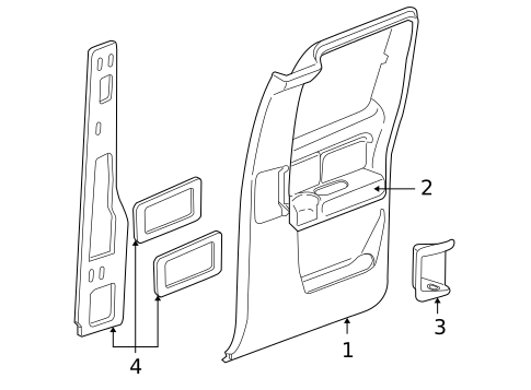 Interior Trim - Rear Door for 2007 Chevrolet Silverado 1500 Classic #1