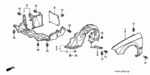 9390315380 - Body/Air Conditioning: SCREW, TAPPING (5X16) for Honda Image