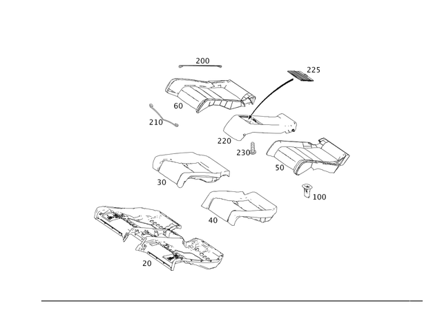 1269242529 - Rear Seat Bench: Bracket for Mercedes-Benz Image image