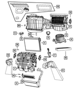 68232366AA - Air Conditioners and Heaters: A/c And Heater Housing for Mopar Image