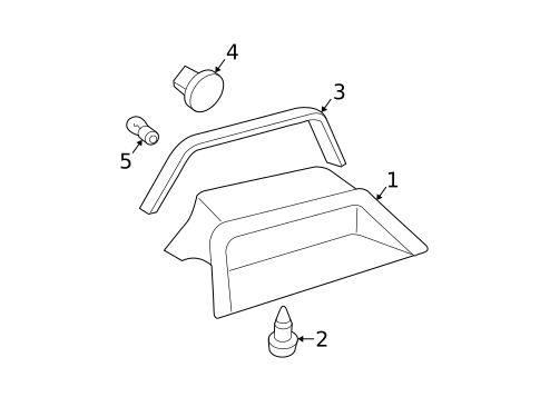 High Mounted Stop Lamp for 2003 Buick Park Avenue #0
