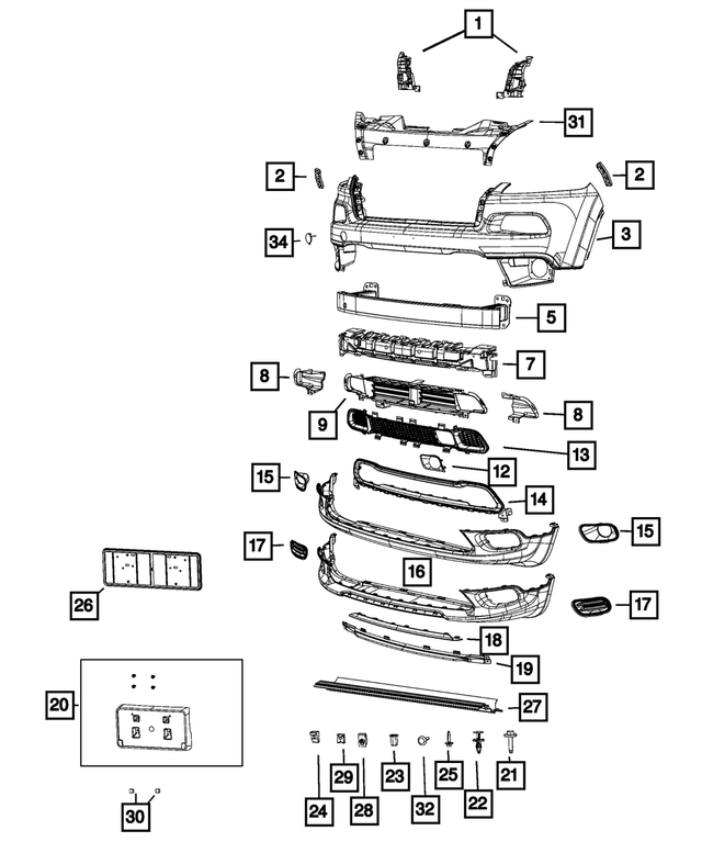 68203224AA - : Fog Lamp Bezel, Right for Mopar Image