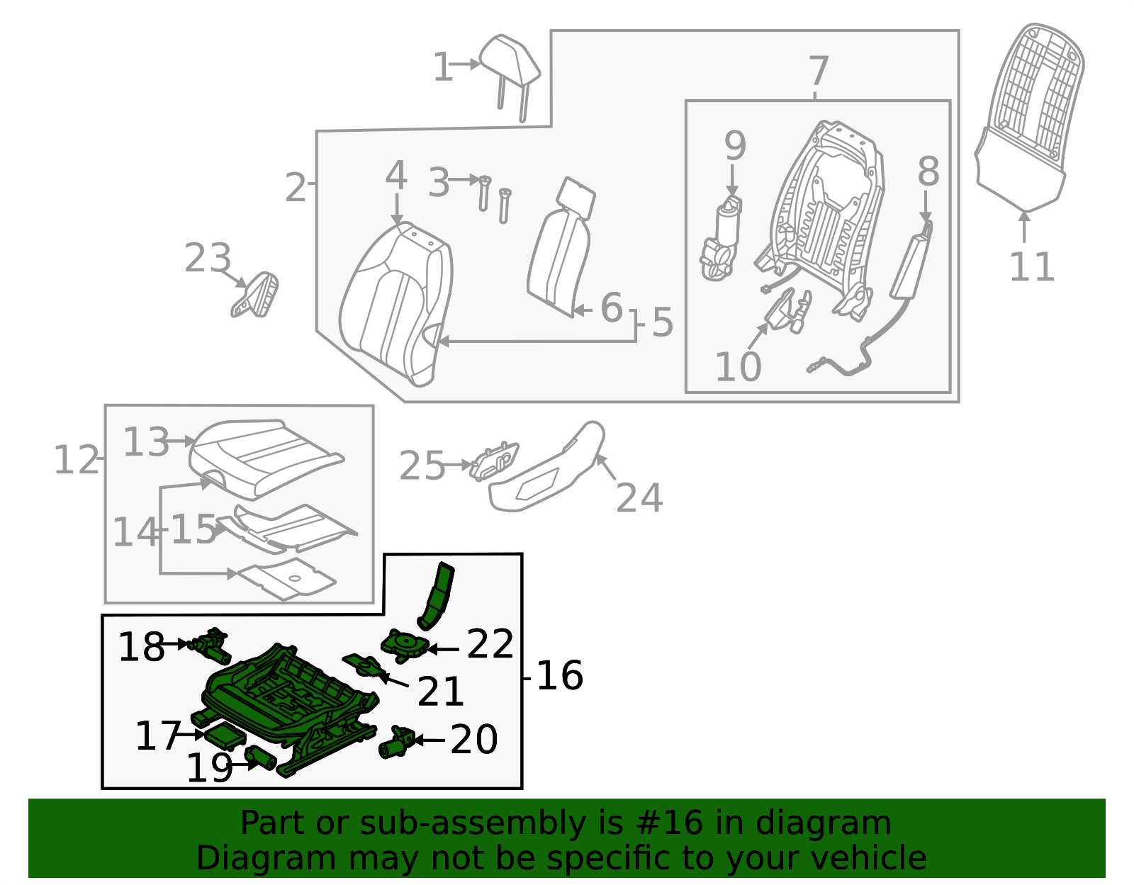 88500-L0060 - Seat Adjuster 2020-2023 Hyundai Sonata | Hyundai ...