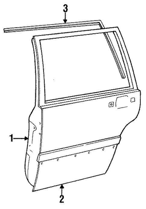 Door & Components for 1985 Volvo 760 #1