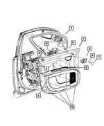 1QF241XLAH - Interior Trim: Front Door Trim Panel, Right for Mopar Image