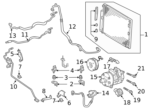 Condenser, Compressor & Lines for 2006 Lexus GX470 #0
