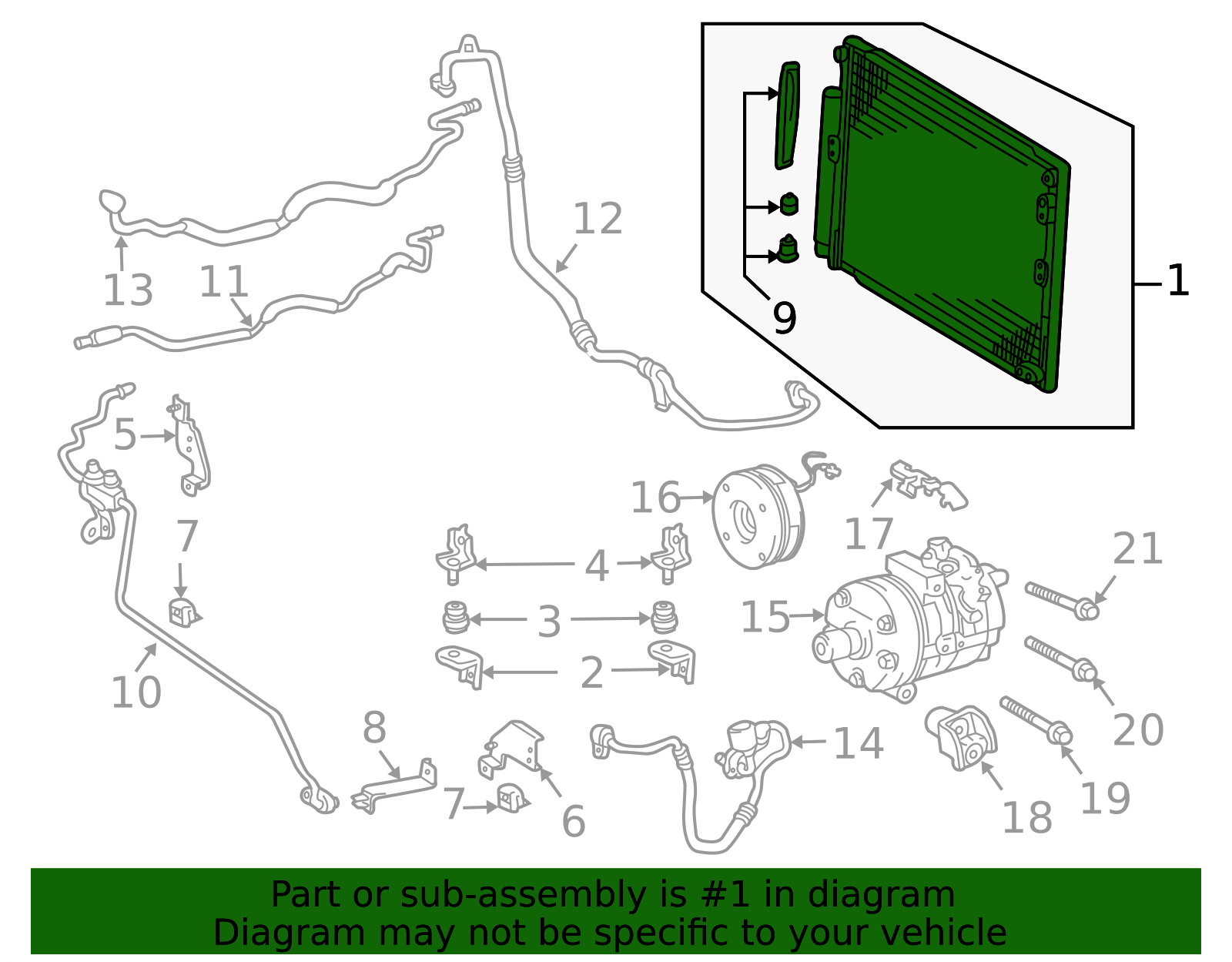 88461-60111 - A/C Condenser 2006-2009 Lexus GX470 | Lexus of Stevens ...