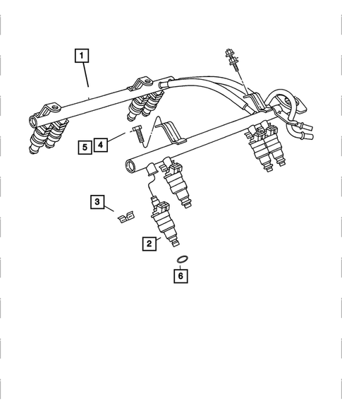 Fuel Rail and Injectors for 2008 Jeep Commander #0