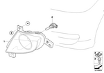 63177199893 - Lighting: Fog Lights, Left for BMW Image
