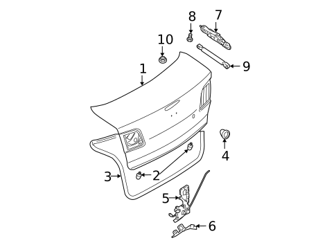 Lid & Components for 2004 Mazda 3 #0