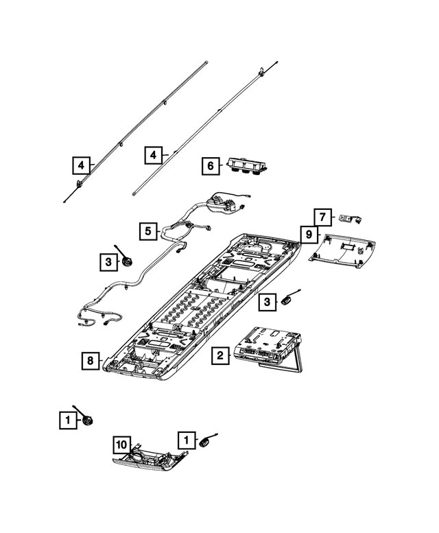 68086999AB - Electrical: Overhead Console Wiring for Mopar Image image