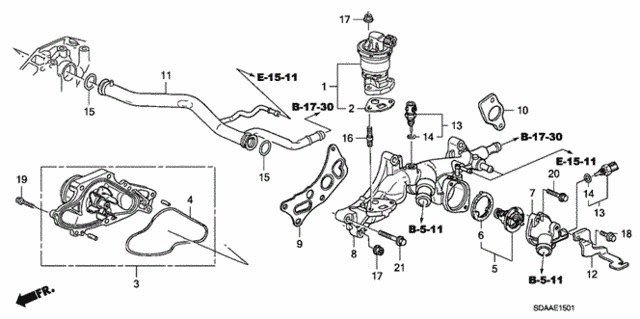 Water Pump (V6) for 2007 Honda Accord #0