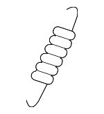 1J3881619 - Body: Spring for Volkswagen: Beetle, Golf Image