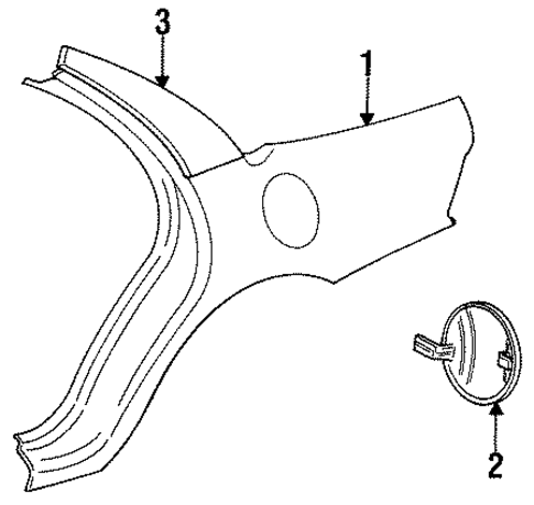 Exterior Trim - Quarter Panel for 1994 Dodge Intrepid #0
