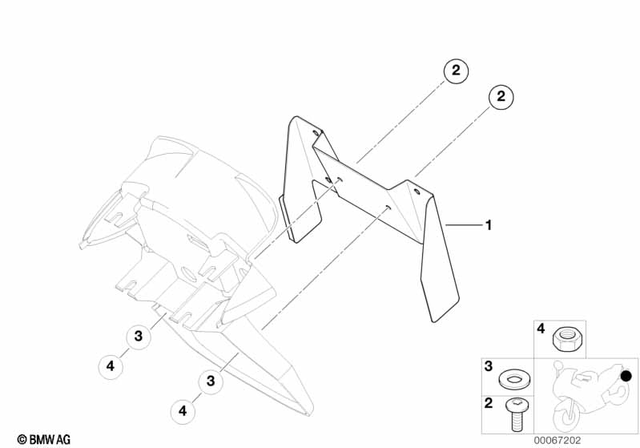 46627652118 - Frame and Mounting Parts: Licence Plate Adaptor -  for BMW-Motorrad Image