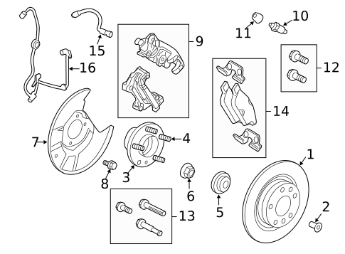 Brake Components for 2012 Lincoln MKZ #1
