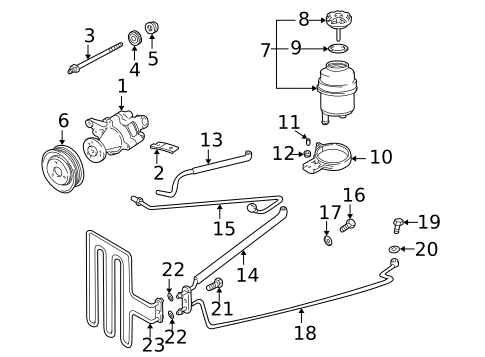 Pump & Hoses for 2003 BMW 540i #0