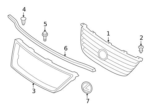 Grille & Components for 2007 Lexus ES350 #0