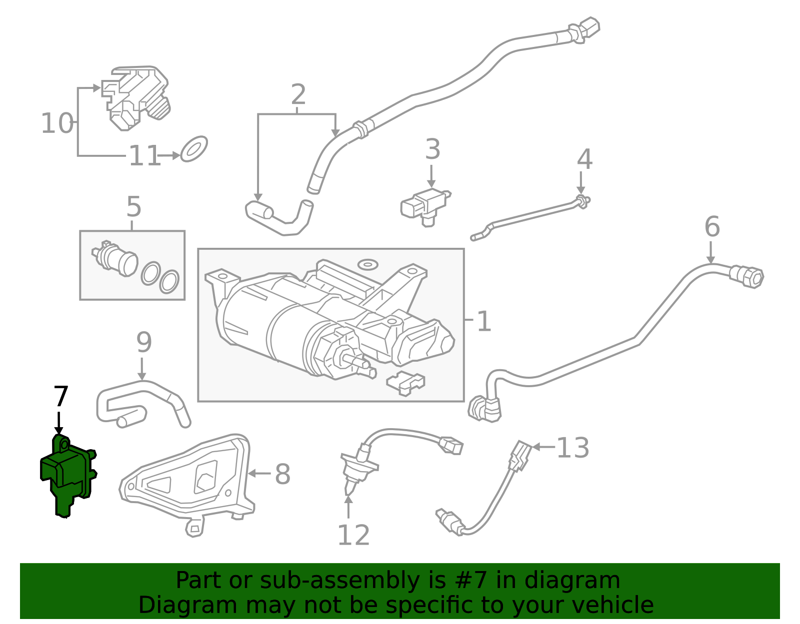 2013-2024 Honda Vapor Canister Purge Solenoid 36162-5A2-A01