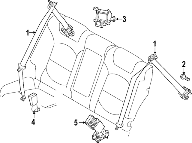 89880K5000NNB - : Seat Belt Lap And Shoulder Belt for Hyundai Image