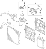 17117589467 - Cooling System: Radiator for BMW: X5, X6 Image