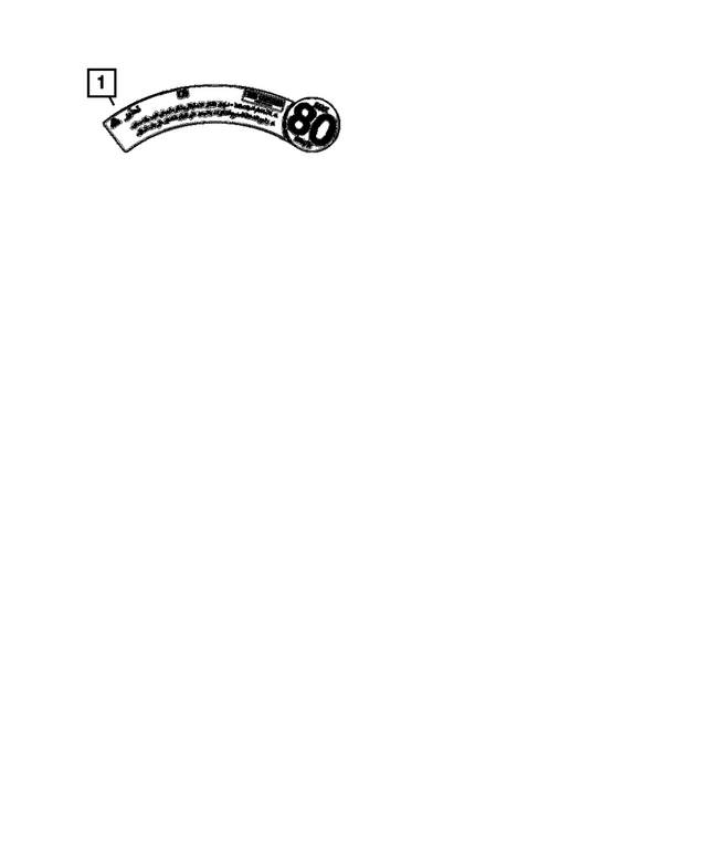 68229417AA - Labels: Temporary Spare Tire Warning Label for Mopar Image