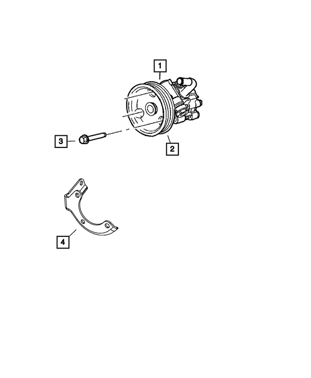 R2089339AF - Steering: Power Steering With Pulley Pump Assembly, Remanufactured for Mopar Image