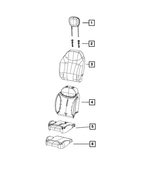 Front Seats - First Row for 2014 Fiat 500L #0