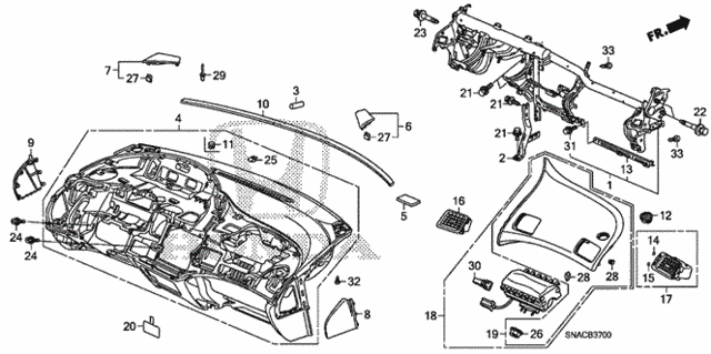 Instrument Panel for 2010 Honda Civic #0
