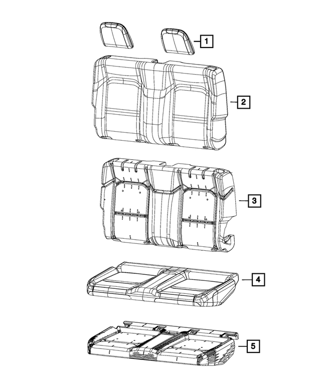 68282000AD - Interior Trim: Seat Back Foam for Mopar Image