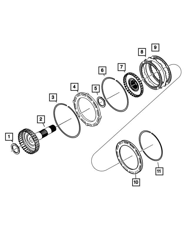 4799550 - Automatic Transmission Multi-Speed: Overdrive Clutch Hub And Shaft for Mopar Image