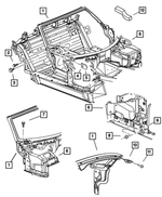 35022112 - Body Sheet Metal Except Doors: Fender Spacer for Mopar Image