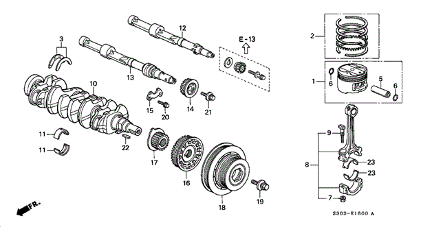 Crankshaft - Piston for 1997 Honda Prelude #0