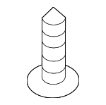 11547421 - Body: Air Deflector Bolt for Buick: Enclave, Encore GX, Envision, Envista, Regal Sportback, Regal TourX | Cadillac: ATS, CT4, CT5, CT6, CTS, Escalade, Escalade ESV, ESCALADE IQ, LYRIQ, OPTIQ, XT4, XT5, XT6 | Chevrolet: Blazer, Blazer EV, Bolt EUV, Bolt EV, Camaro, Colorado, Corvette, Cruze, Equinox, Equinox EV, Malibu, Silverado 1500, Silverado 1500 LTD, Silverado 2500 HD, Silverado 3500 HD, Silverado EV, Suburban, Tahoe, Trailblazer, Traverse, Traverse Limited, Trax | GMC: Acadia, Canyon, Hummer EV Pickup, Hummer EV SUV, Sierra 1500, Sierra 1500 Limited, Sierra 2500 HD, Sierra 3500 HD, Sierra EV, Terrain, Yukon, Yukon XL | Oldsmobile: Intrigue | Pontiac: G6, Grand Am, Grand Prix | Saturn: Aura, Ion, Sky Image