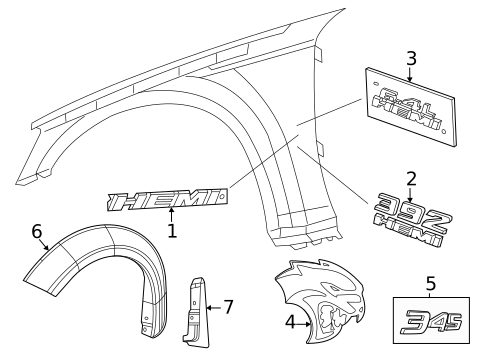 Exterior Trim - Fender for 2019 Dodge Charger #0