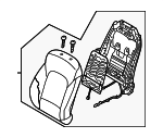 883034Z140VAU - Body: Seat Back Assembly for Hyundai Image