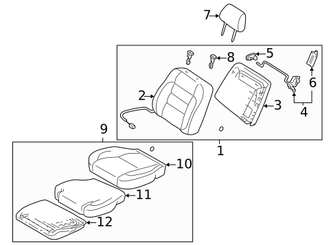 Front Seat Components for 1998 Lexus GS300 #0