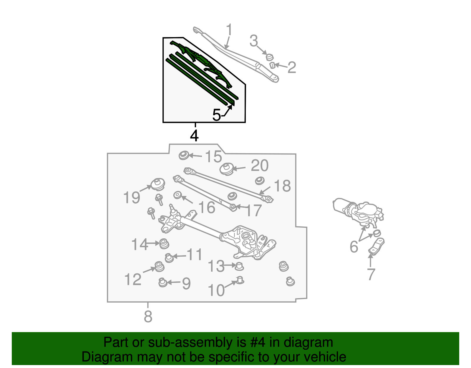 さやかページ 2006-2008 Acura TSX Wiper Blade 76630-SEC-A11 | OEM Parts Online