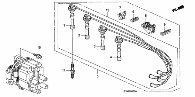 High Tension Cord - Spark Plug for 2000 Honda CR-V #0