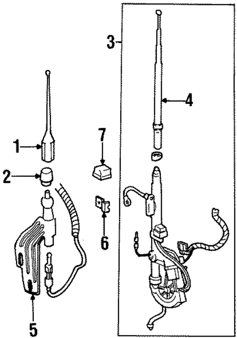 Antenna & Radio for 1996 Oldsmobile Achieva #0