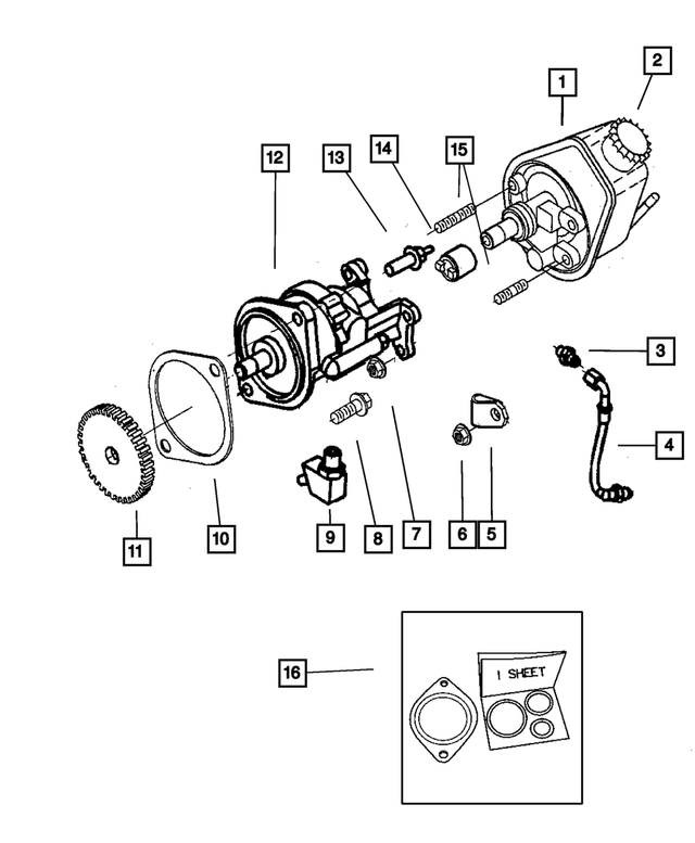 4883960AB - Steering: Power Steering Pump for Mopar Image image