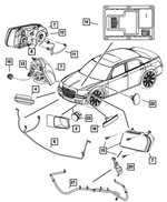 57010761AA - Electrical: Headlamp, Left for Chrysler: 300 Image